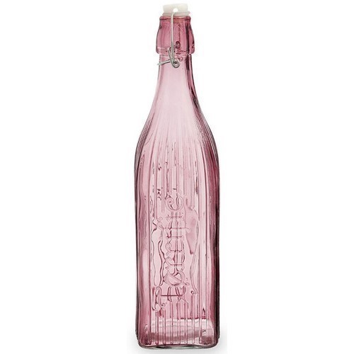BOTELLA QUID VIBA CUADRADA ROSA 1L